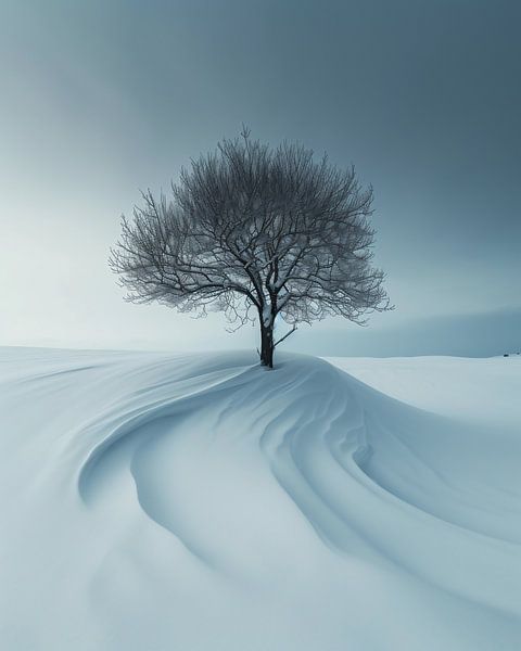 Baum im Winter von fernlichtsicht