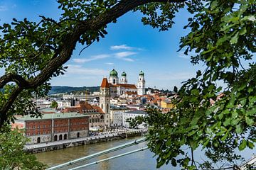 Uitzicht op Passau van Barbara Riedel