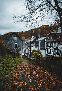 Herfst in Monschau, Duitsland