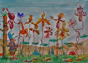 THE ORCHIDO-SON AND HIS GARDEN. by Michel MICHAUX