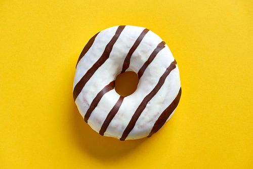 Donut on yellow
