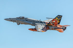 Eine McDonnell Douglas EF-18A Hornet der ALA 15 der spanischen Luftwaffe (15-28) zeigt sich in ihrer