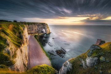 cliff near Etretat in Normandy in France by Voss Fine Art Fotografie