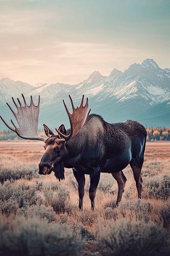 Majestätischer Elch in der Natur