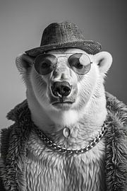 Polar bear with sunglasses and jewellery by Poster Art Shop