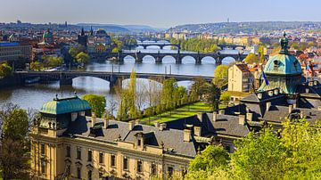 Uitzicht over Praag van Henk Meijer Photography