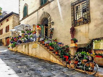 Floral Display Cortona Tuscany