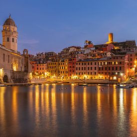 Vernazza with the blue hour by Ton van den Boogaard