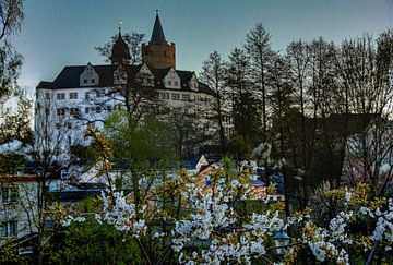 Dagelijks levenslandschap in het Erzgebirge Zschopau Burg van Johnny Flash