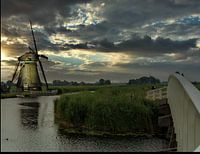 molen in de zonsopgang