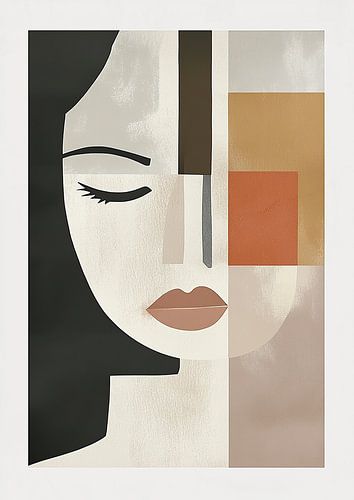 Bauhaus Beige Bruin Portret