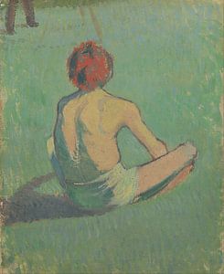 Emile Bernard - Junge sitzt im Gras