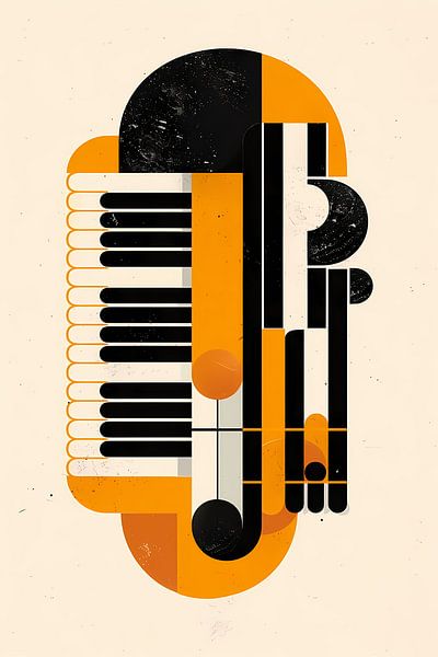 Abstract Accordion in Vivid Colours by Imperial Art House