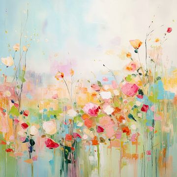 Bloemenveld Impressionisme van De Mooiste Kunst