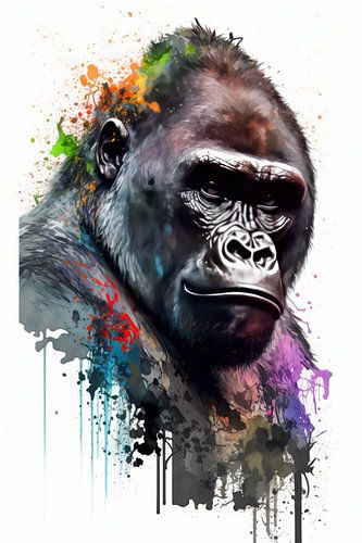 Gorilla - Aquarel