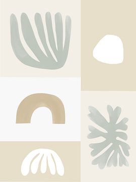 Modern Corals | Sage Green by Bohomadic Studio