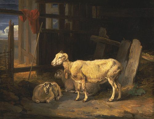 Heath Ewe and Lambs, James Ward