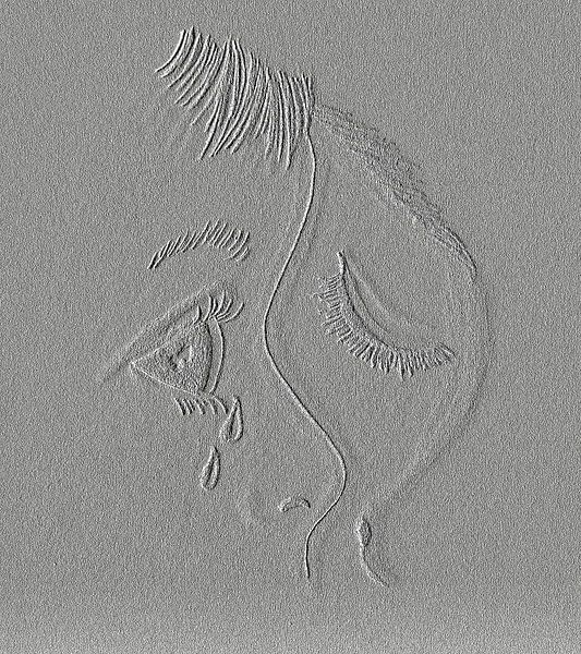 Mère avec bébé triste par Jose Lok