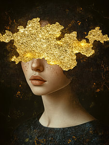 Frau mit goldenen Augen