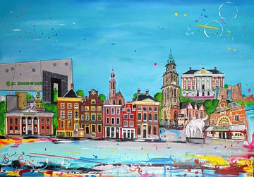 Stad Groningen en iconen van Janet Edens