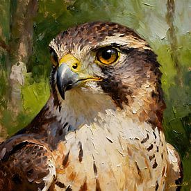 Dieren in het wild - Ontembare gratie - Noordelijke havik 1 van Johannas Art Creations