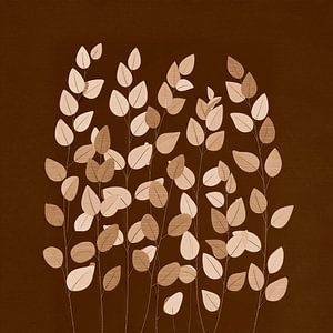 Japandi Botanische Malerei von Eukalyptuszweigen