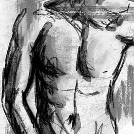 Forbidden - mannelijk naakt schets Nr1 van CvD Art - Kunst voor jou