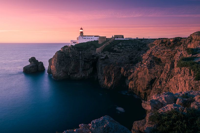 Sunset at Cabo de São Vicente by Bart Wilmer