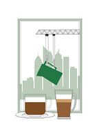 Coffee & city skyline