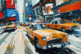 New York Taxis am Times Square von ARTemberaubend