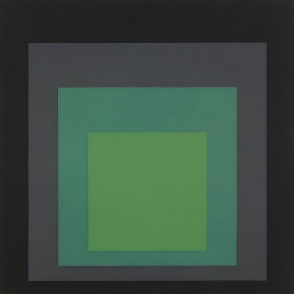 Josef Albers - Homage to the Square, green, grey, black, High Resolution by Vivanne
