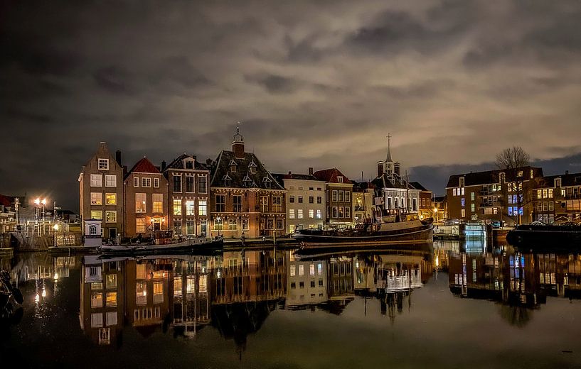 Maassluis Wut Hafen Abend Wolken erleben Maassluis von Marco van de Meeberg
