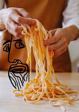 Spaghetti haar. van Murat Rey Art