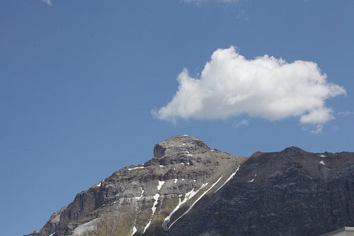 Berglandschap in Stubaital, Oostenrijk. Met ruimte voor tekst.