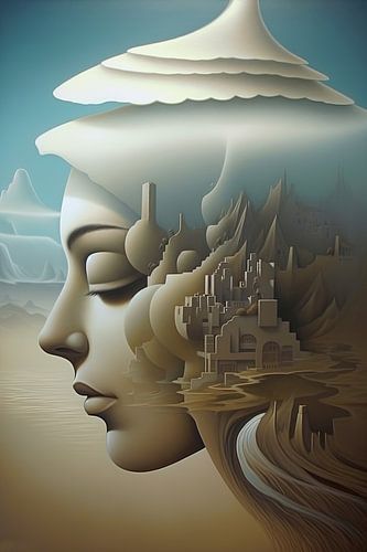 Portret abstract van Hans-Jürgen Flaswinkel