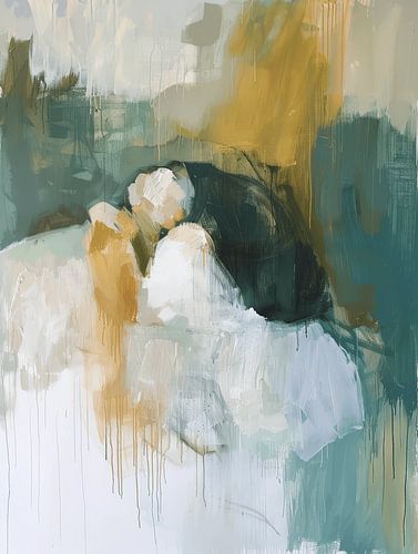 Modern abstract in Japandi en wabi-sabi stijl