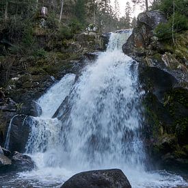 Close-up of the Triberg waterfalls by creativcontent