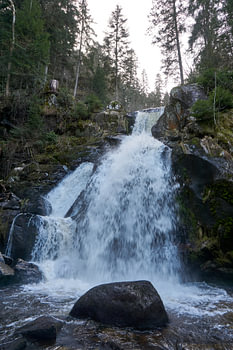 Nahaufnahme von den Triberger Wasserfällen