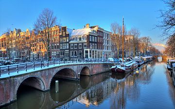 Brouwersgracht winter ochtend van Dennis van de Water