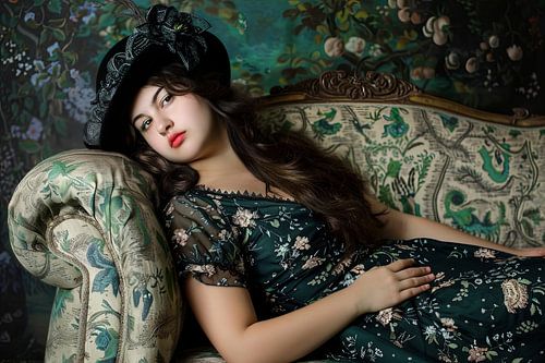 Portrait with Van Gogh influence