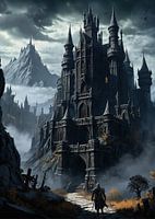 La dernière ascension vers le donjon éclairé par la lune