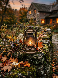 Herbstlaterne, gemütliche Cottagecore-Herbstdekoration von haroulita