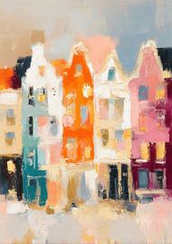 Les maisons à pignons colorées d'Amsterdam sur Niklas Maximilian
