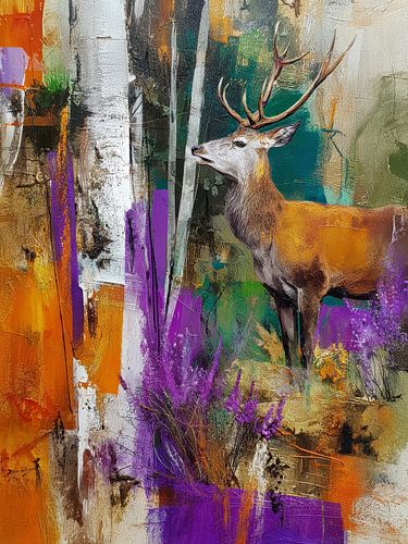 Modern stag painting by ARTemberaubend