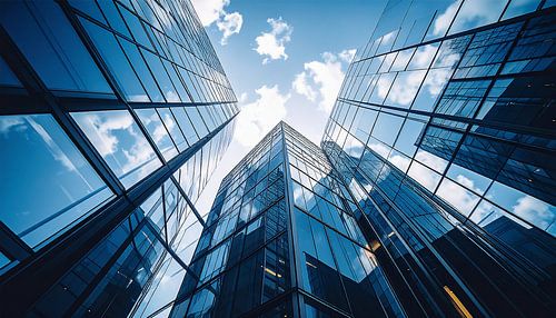 Torenflat met weerspiegeling