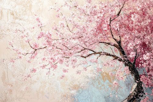 Cerisier en fleurs avec des fleurs sur Imperial Art House