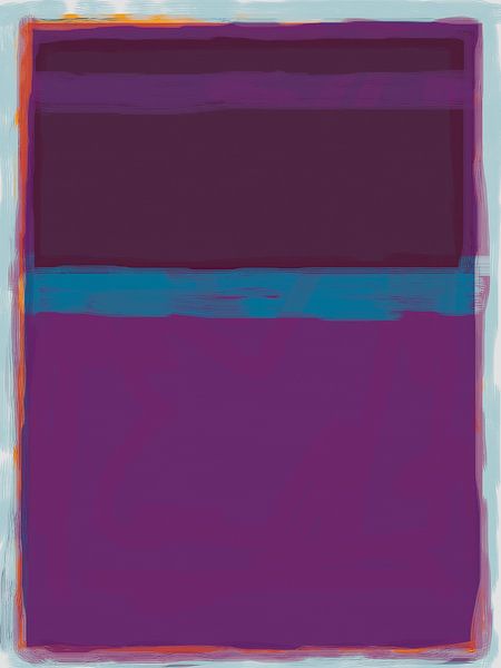  Abstract painting with purple and blue by Rietje Bulthuis