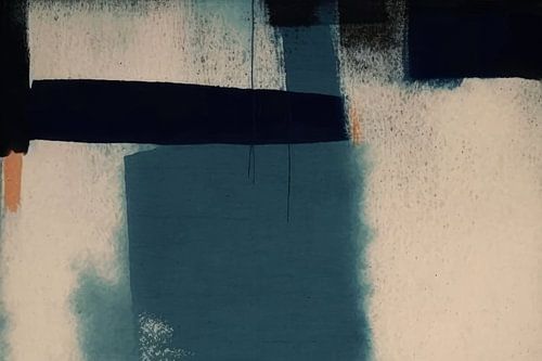 Modernes Abstraktes in Blau und Orange