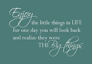 Tekst Enjoy the little things - Groen van Sandra Hazes