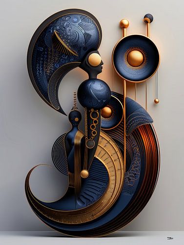 sculptuur uit dier en mens